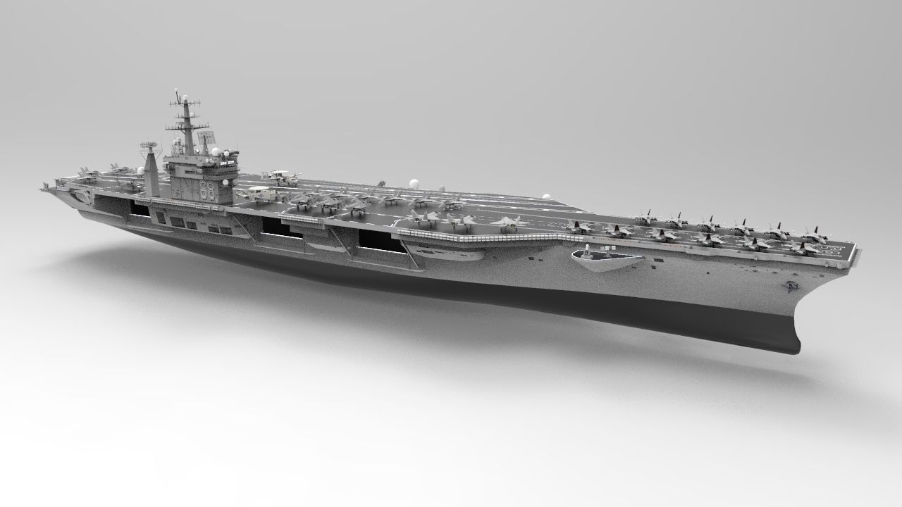 aircraft carrier USS Nimitz CVN 68 3D model_5