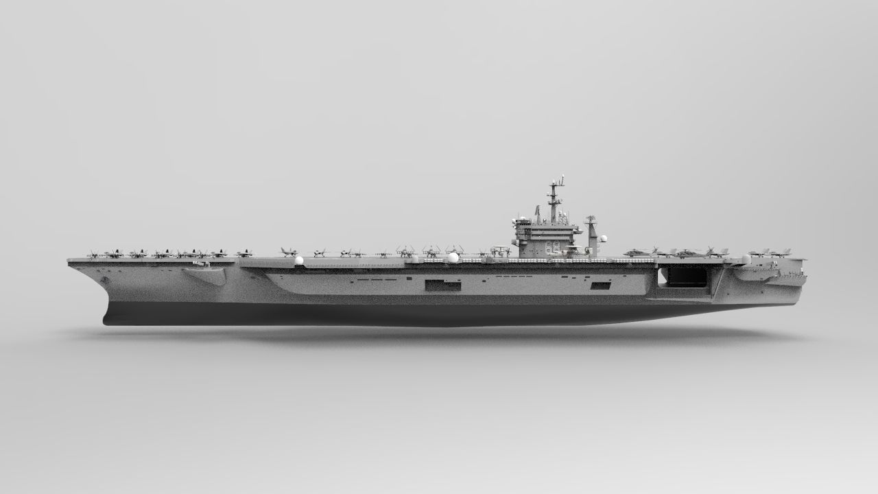 aircraft carrier USS Nimitz CVN 68 3D model_4