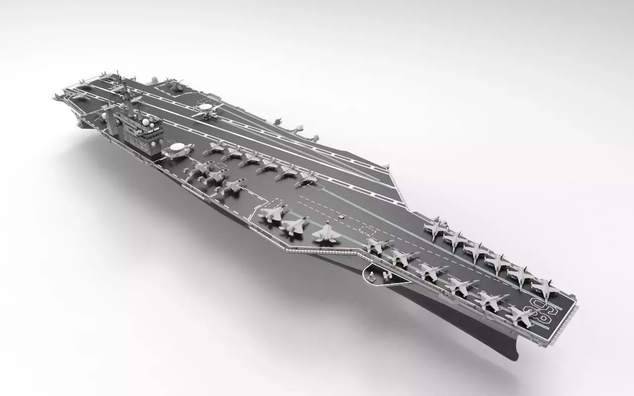 aircraft carrier USS Nimitz CVN 68 3D model_0