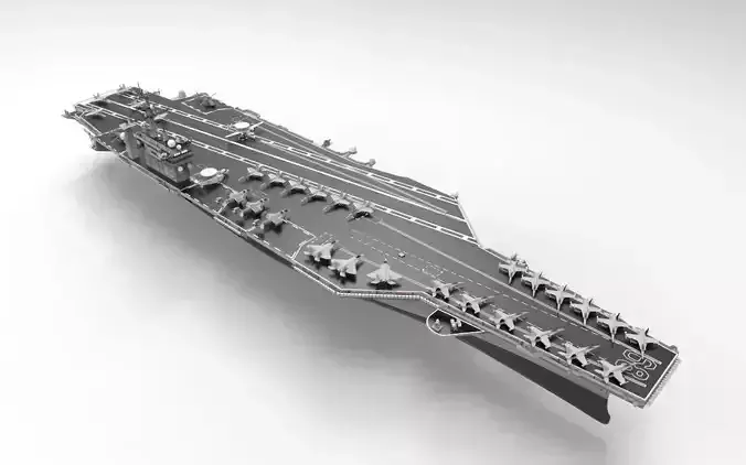 aircraft carrier USS Nimitz CVN 68 3D model