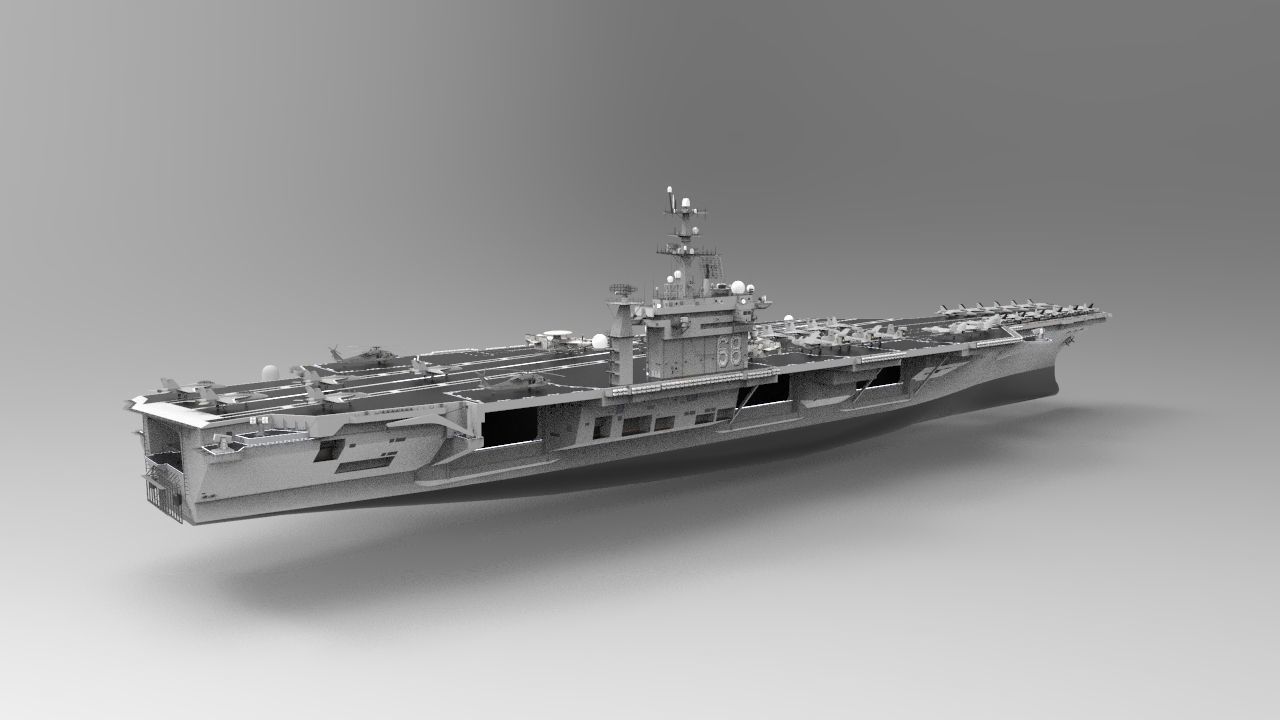 aircraft carrier USS Nimitz CVN 68 3D model_2