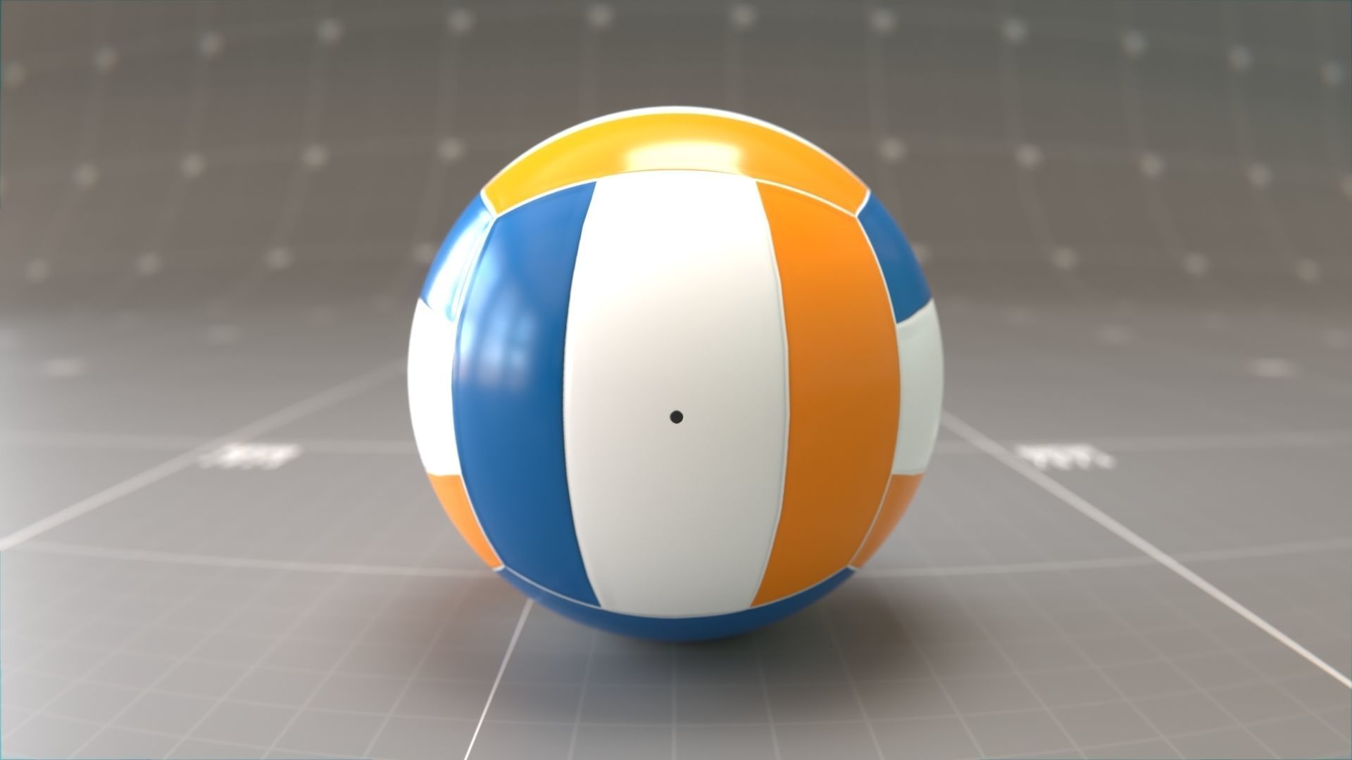 Volleyball Ball low poly Low-poly 3D model_5