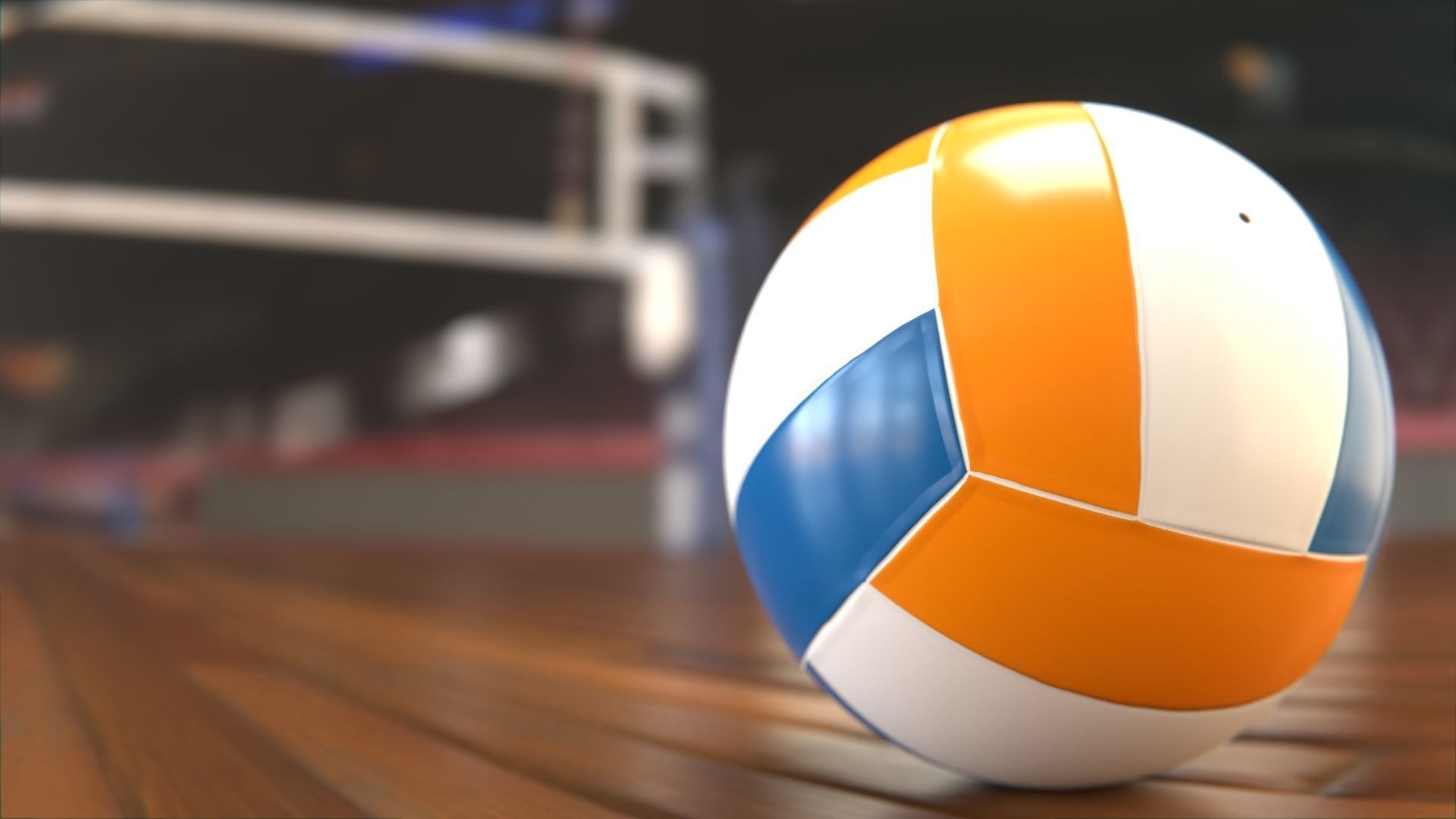 Volleyball Ball low poly Low-poly 3D model_1