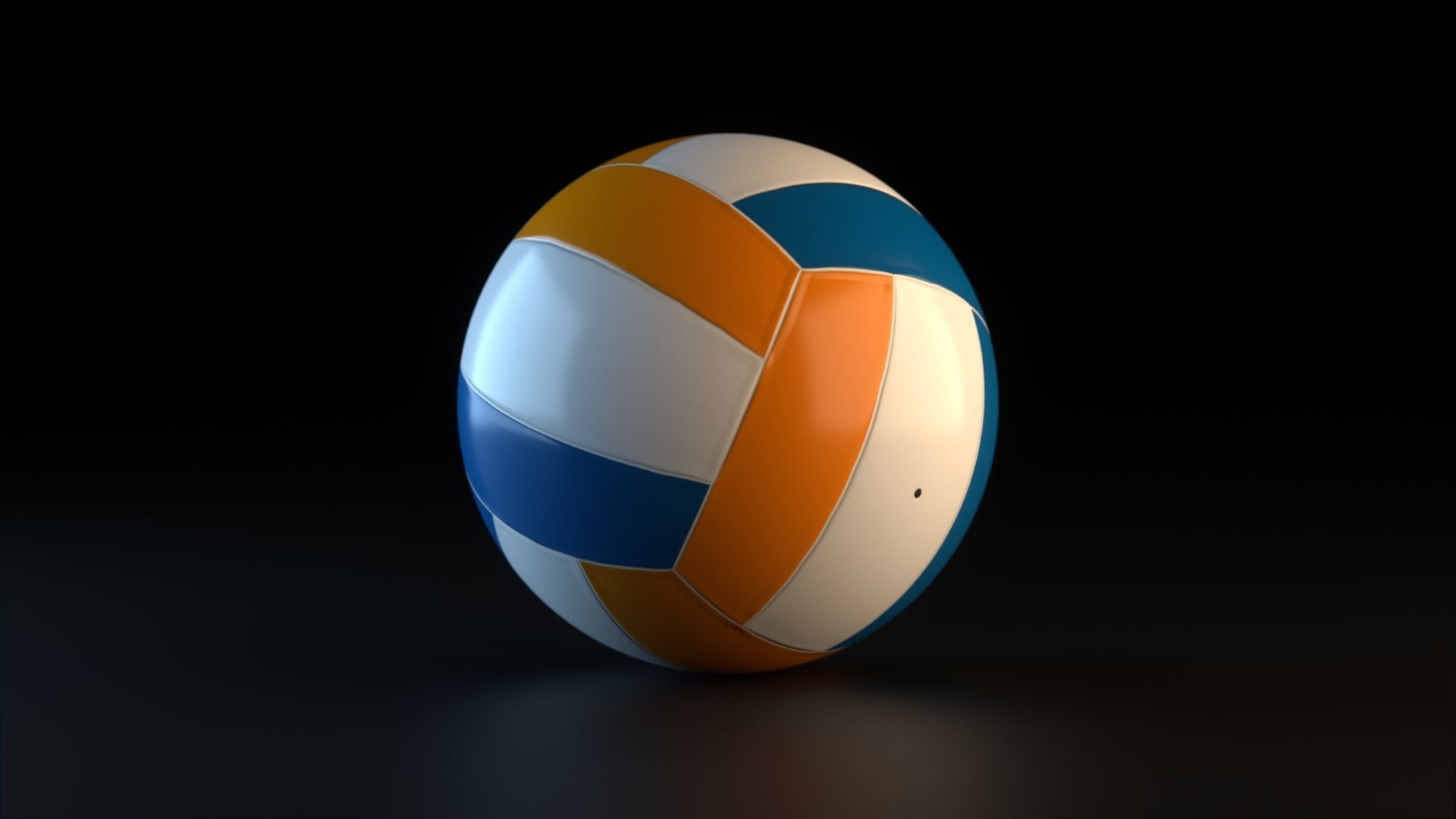 Volleyball Ball low poly Low-poly 3D model_2