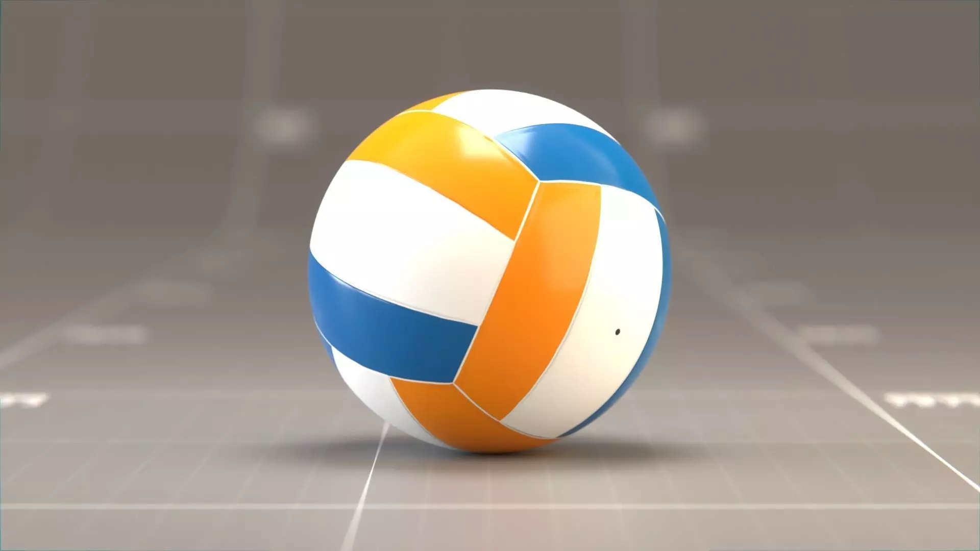 Volleyball Ball low poly Low-poly 3D model_0