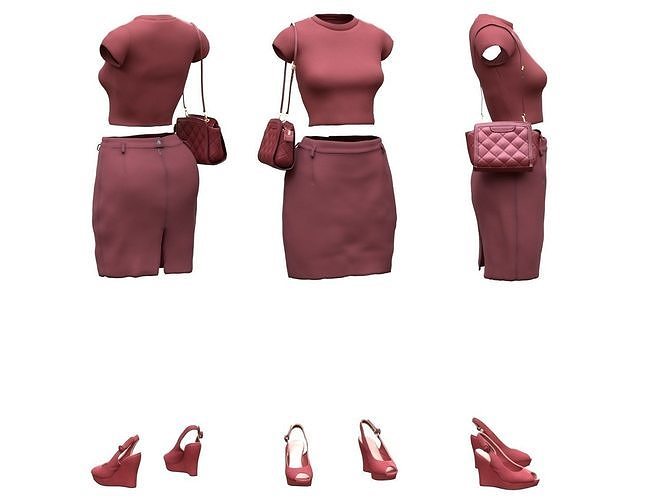 3D model Female Summer Outfit 5 VR / AR / low-poly | CGTrader