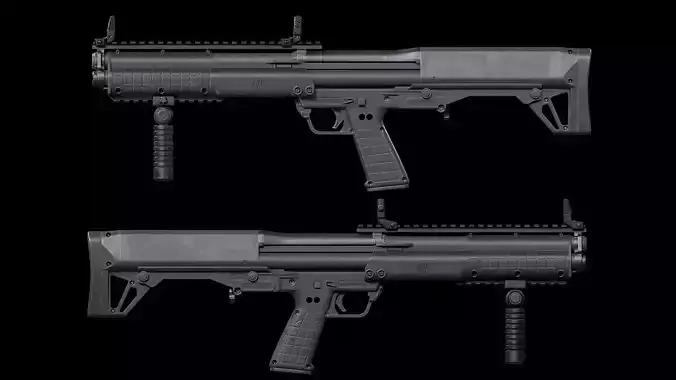 Kel-Tec KSG Low-poly 3D model