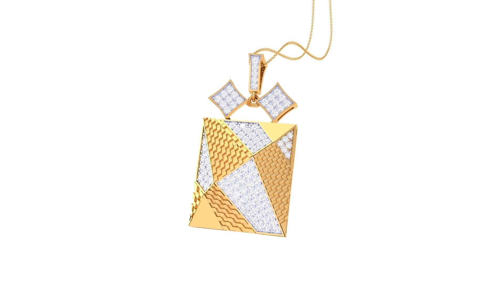 High Jewelry Pendant Earrings Set 3dm stl obj mtl gltf glb 3D print model_13