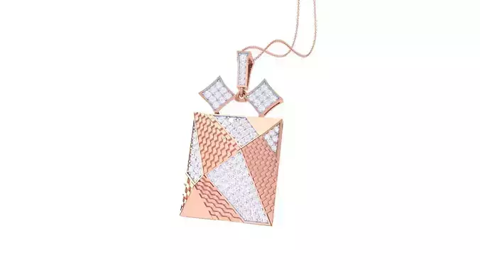 High Jewelry Pendant Earrings Set 3dm stl obj mtl gltf glb