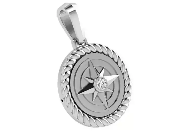 Circle Pendant With Star 4511