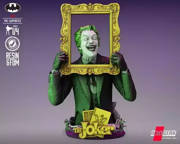 B3DSERK Joker Bust Tested for 3D printing