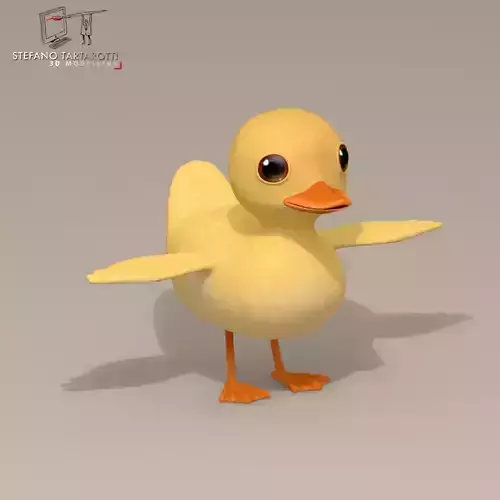 Duck cartoon character 3D model