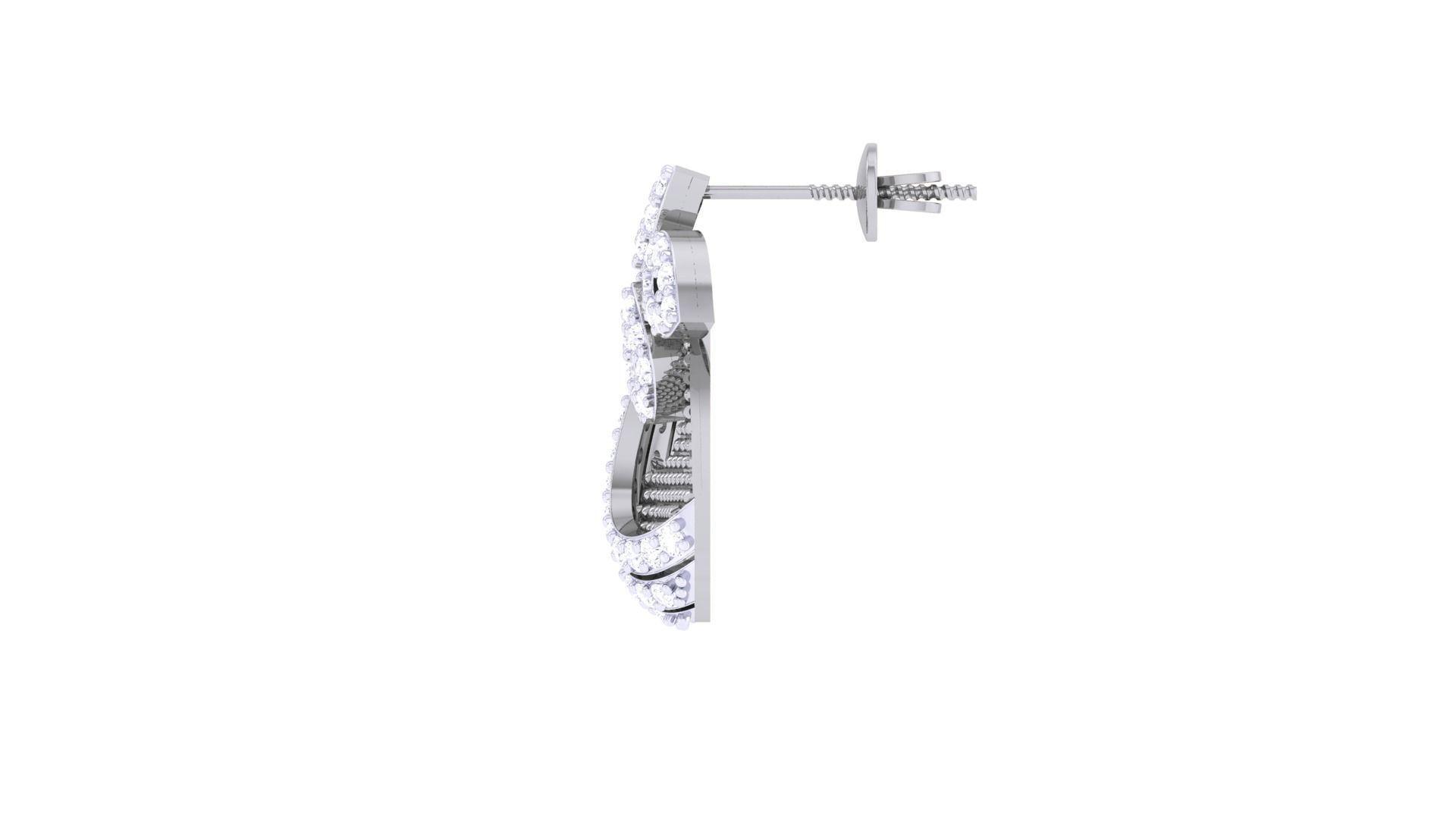 High Jewelry Pendant Earrings Set 3dm stl obj mtl gltf glb 3D print model_10