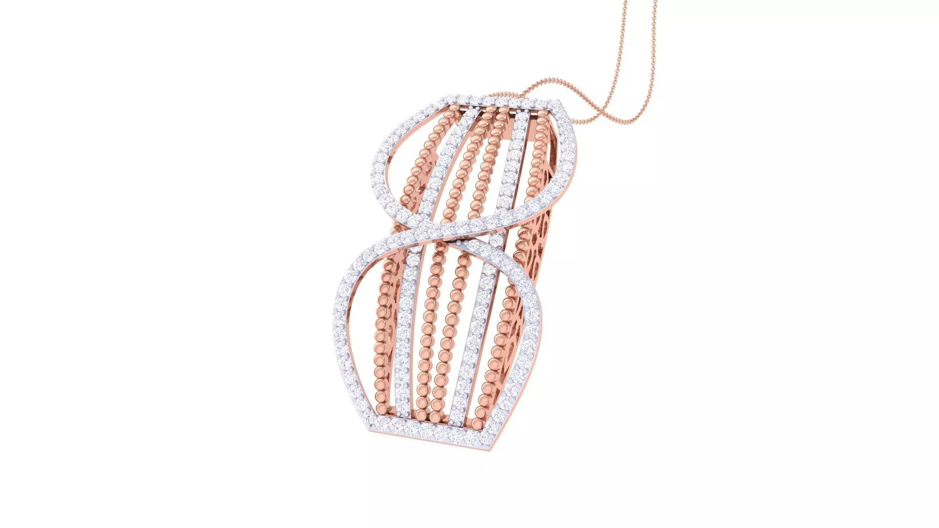 High Jewelry Pendant Earrings Set 3dm stl obj mtl gltf glb 3D print model_0