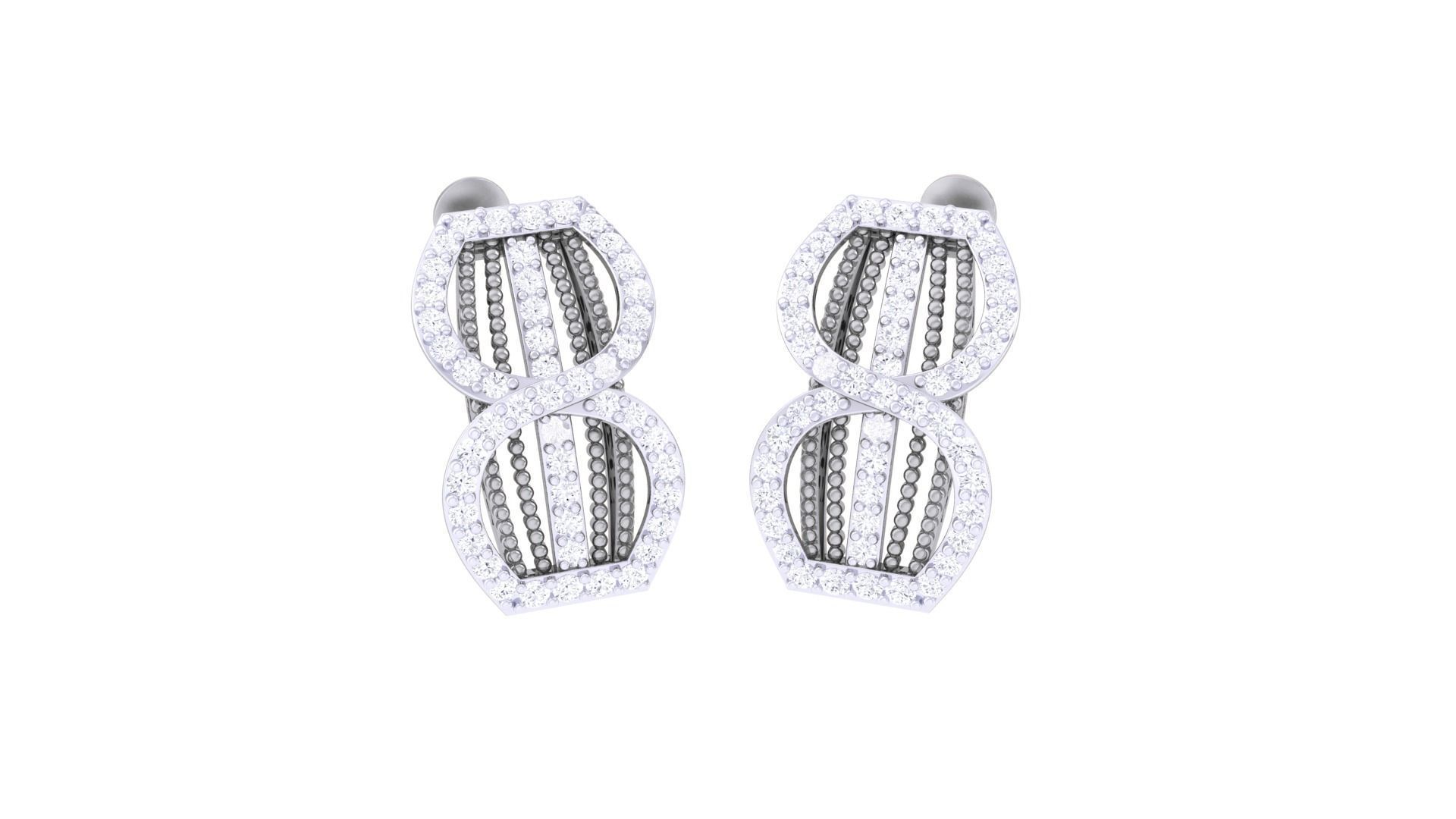 High Jewelry Pendant Earrings Set 3dm stl obj mtl gltf glb 3D print model_5