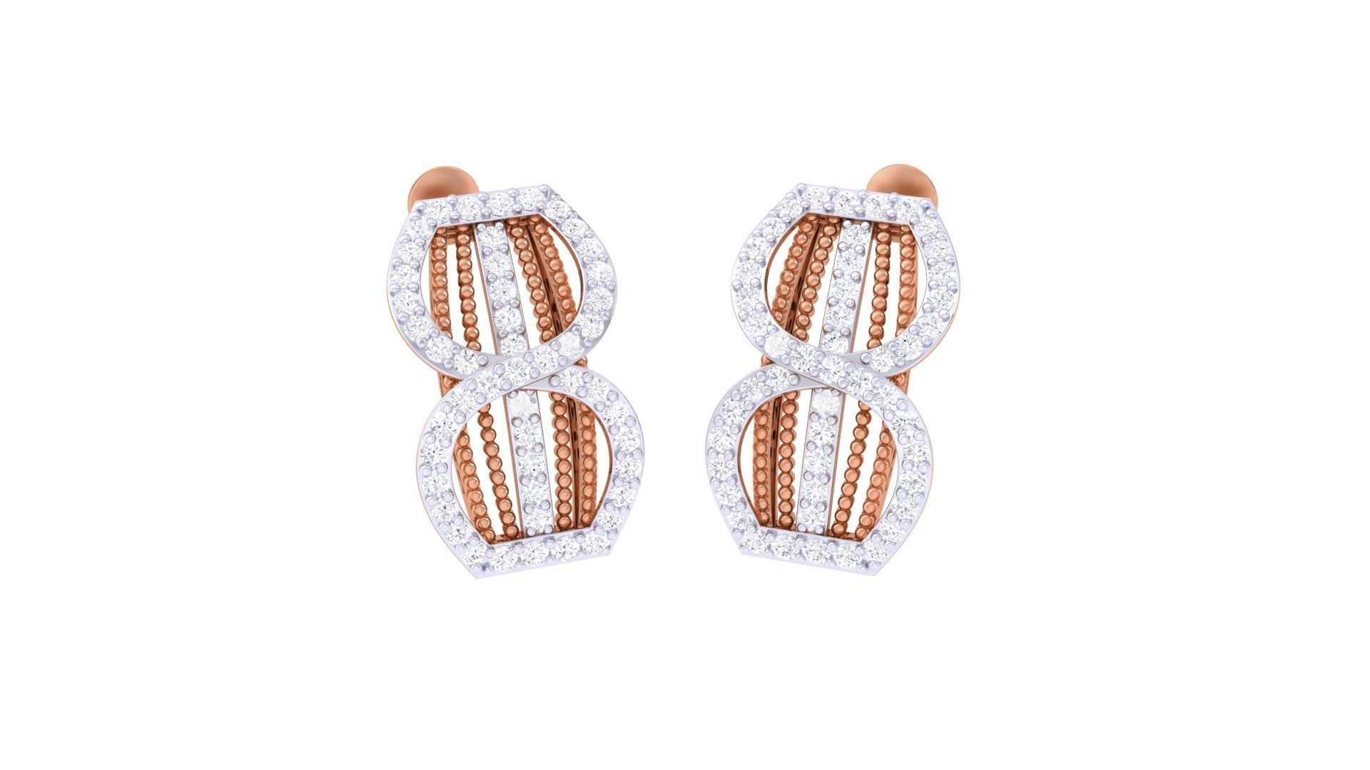 High Jewelry Pendant Earrings Set 3dm stl obj mtl gltf glb 3D print model_3