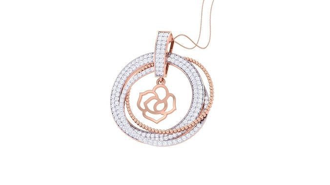 Hanging Flower High Jewelry Pendant Earrings Set 3dm stl obj 3D print model