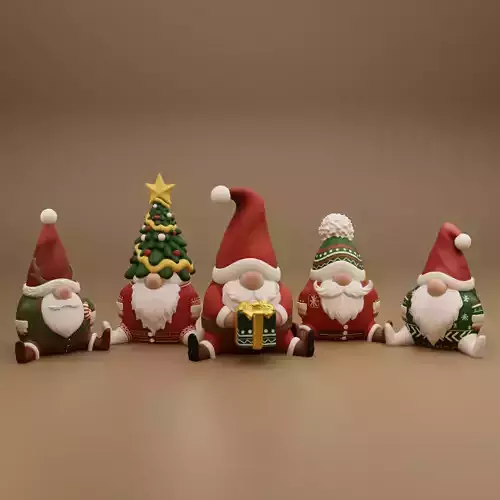 Christmas Gonks 3D print model