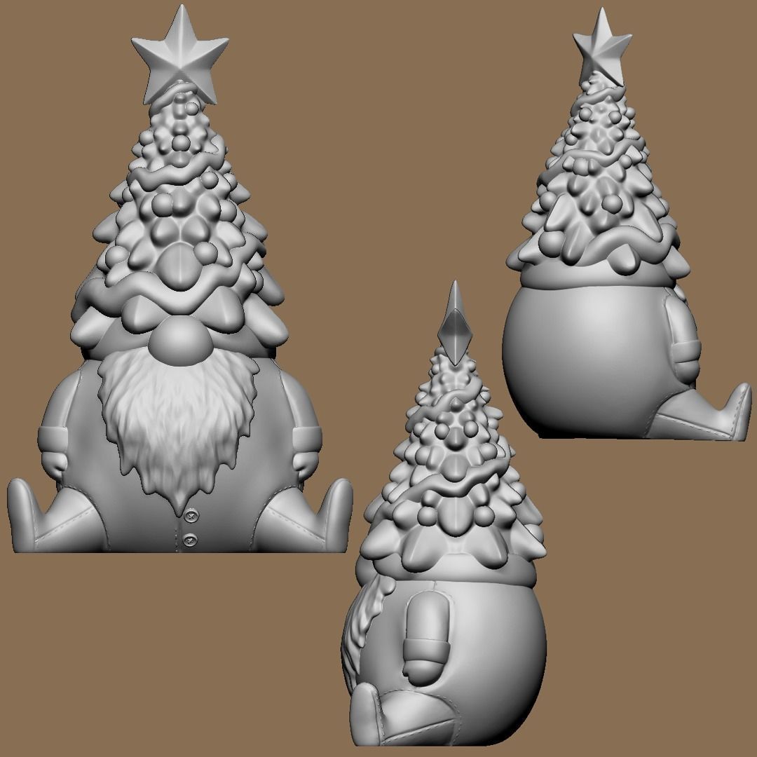 Christmas Gonks 3D print model_4
