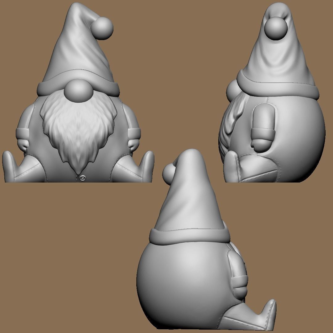 Christmas Gonks 3D print model_2
