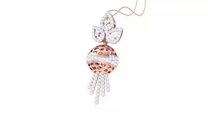 High Jewelry Pendant Earrings Set 3dm stl obj mtl gltf glb