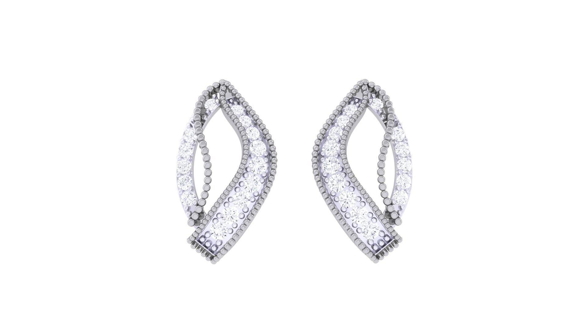 High Jewelry Pendant Earrings Set 3dm stl obj mtl gltf glb 3D print model_7