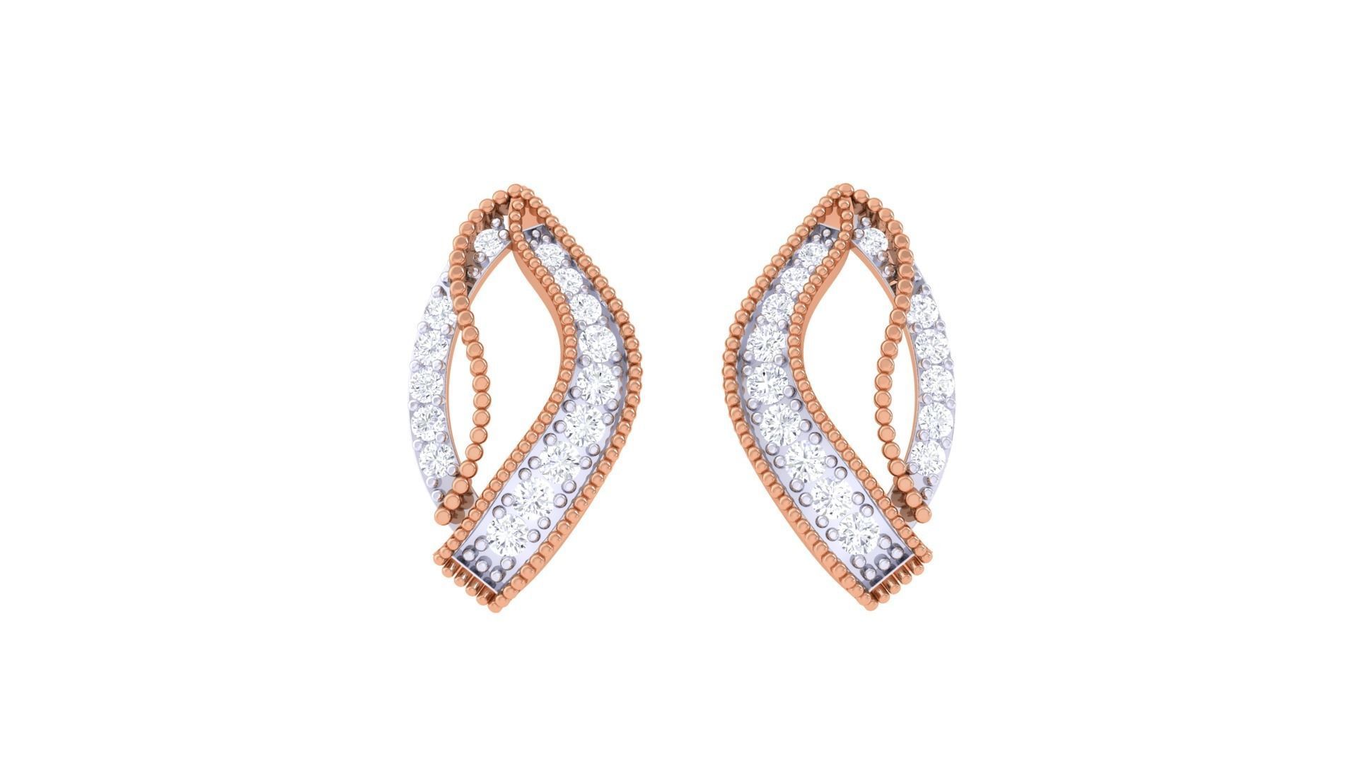 High Jewelry Pendant Earrings Set 3dm stl obj mtl gltf glb 3D print model_8