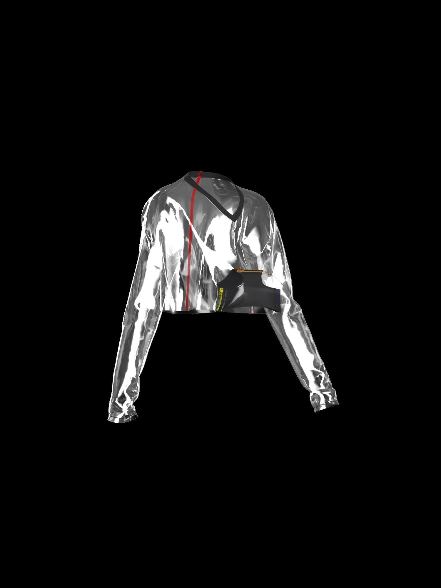 Female transparent longsleeve  3D model_8