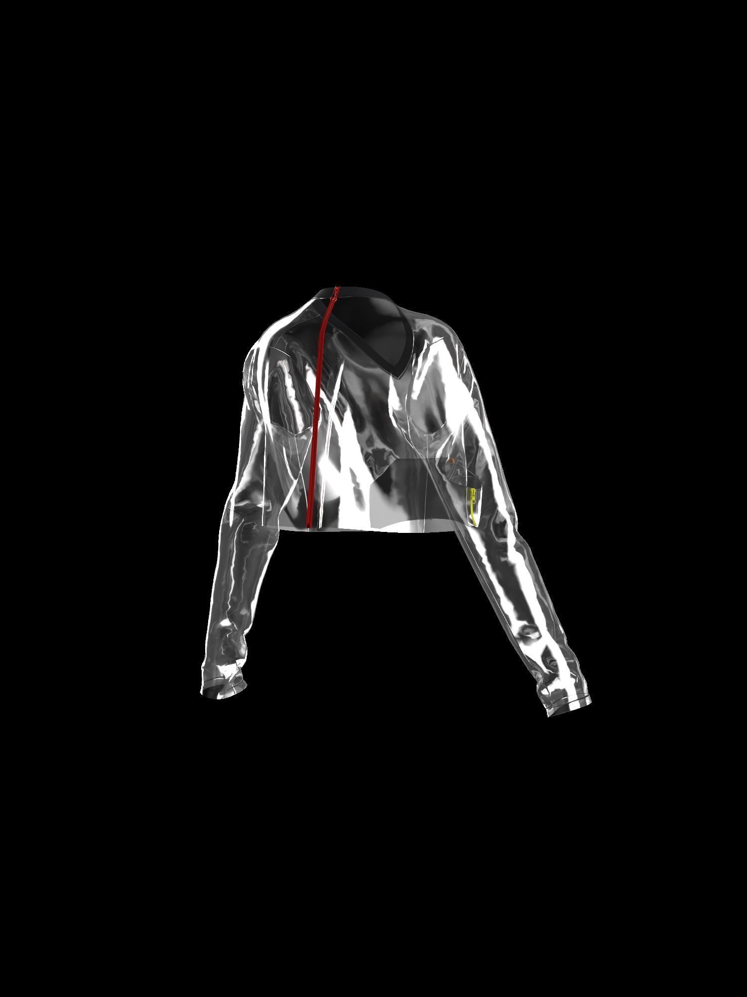 Female transparent longsleeve  3D model_12