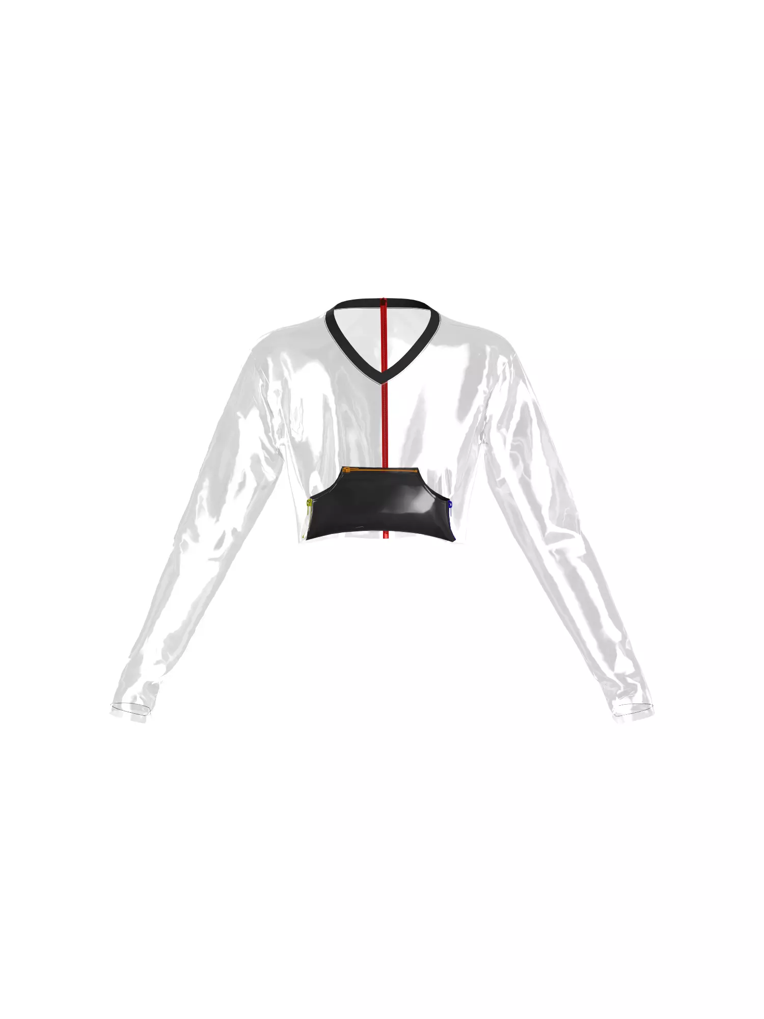 Female transparent longsleeve  3D model_0