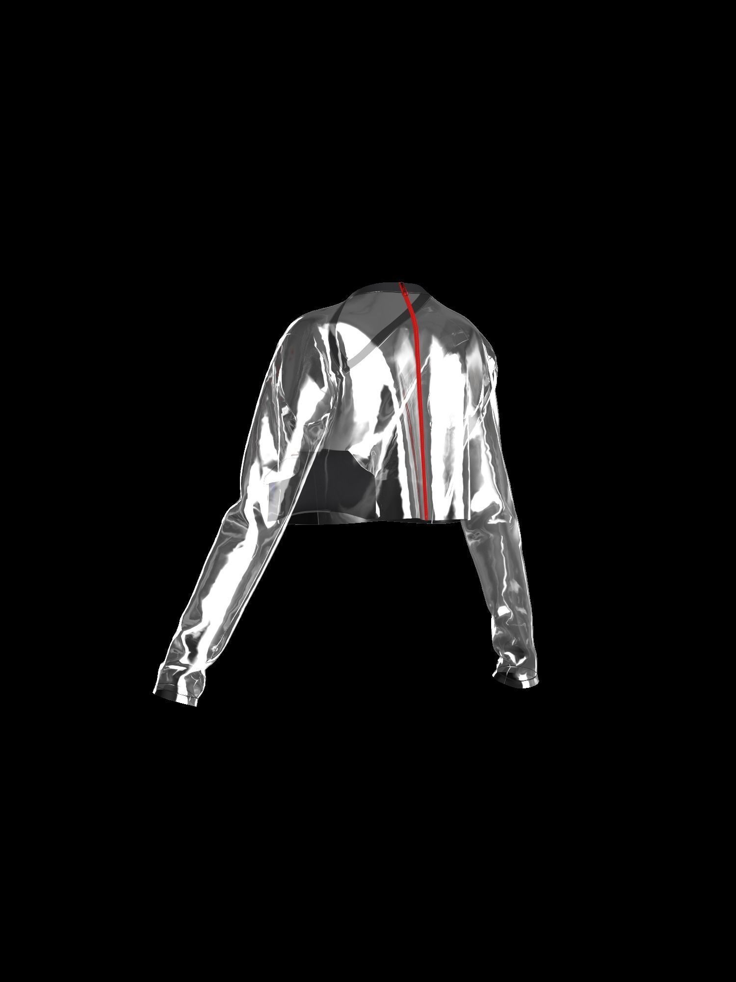Female transparent longsleeve  3D model_2