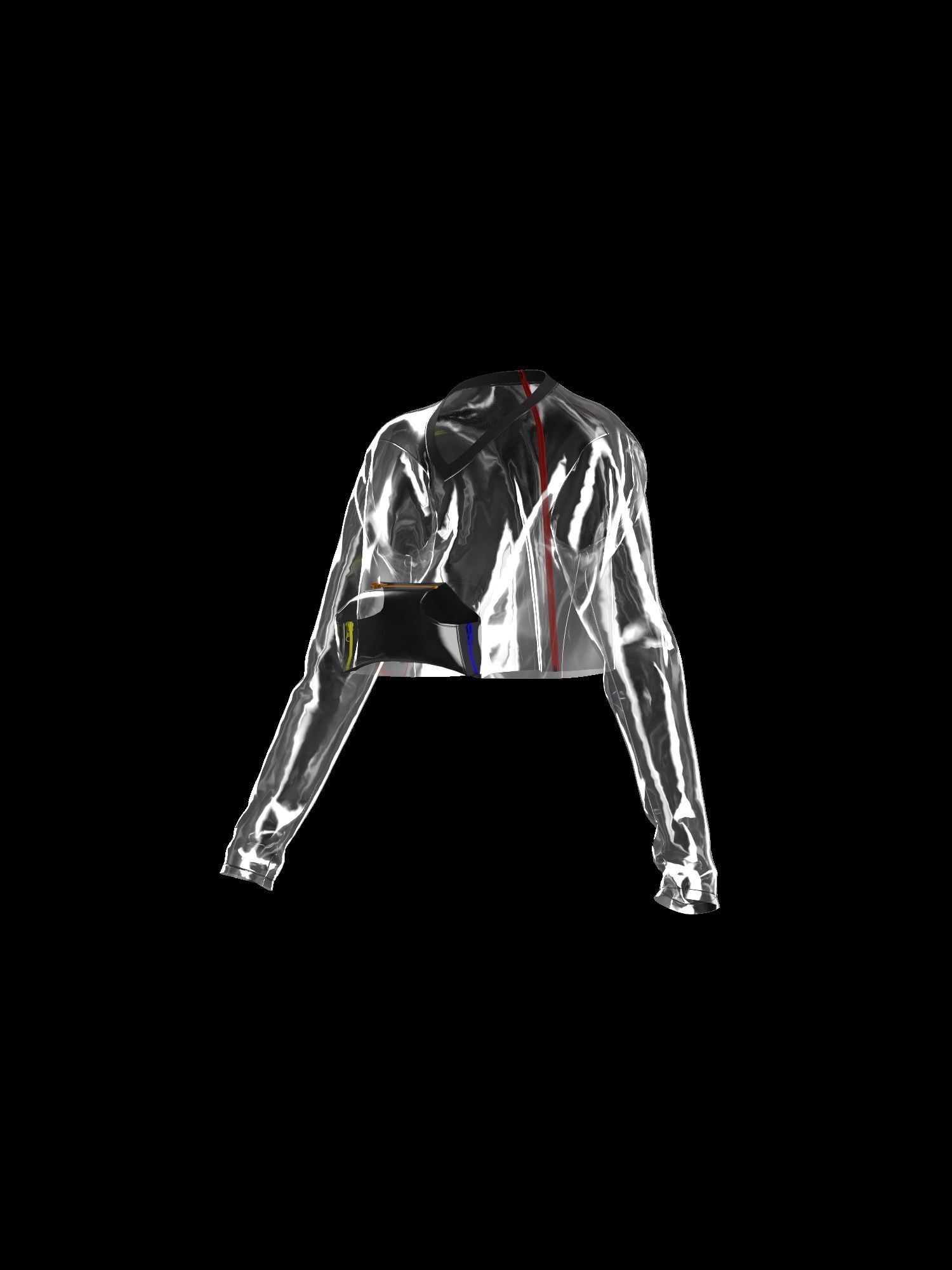Female transparent longsleeve  3D model_6