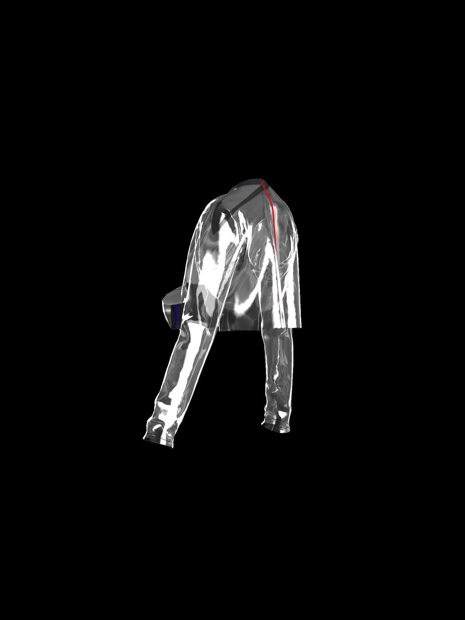 Female transparent longsleeve  3D model_3