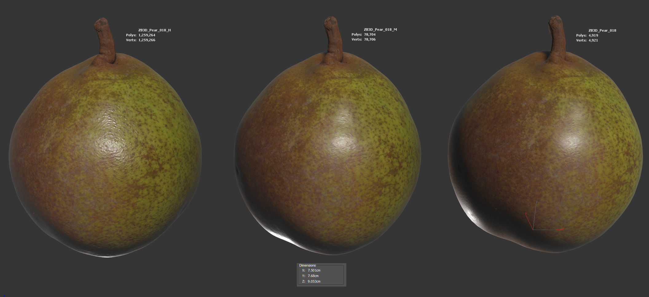 Pear 3D model_5