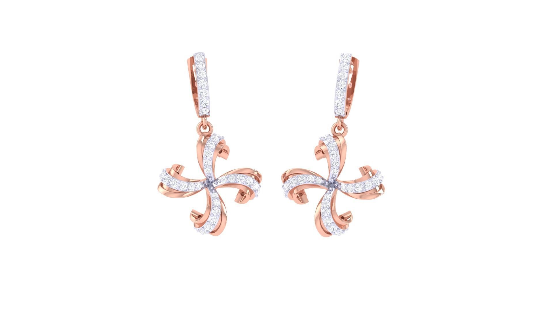 Blade Wings High Jewelry Pendant Earrings Set 3dm stl obj mtl  3D print model_1