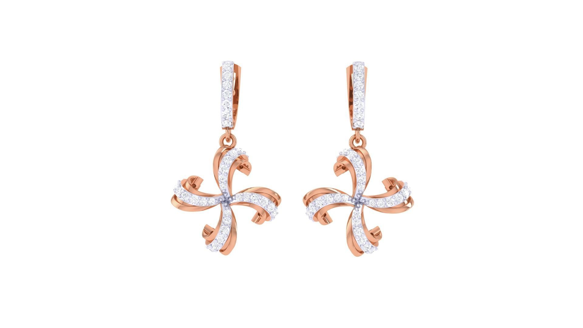 Blade Wings High Jewelry Pendant Earrings Set 3dm stl obj mtl  3D print model_6