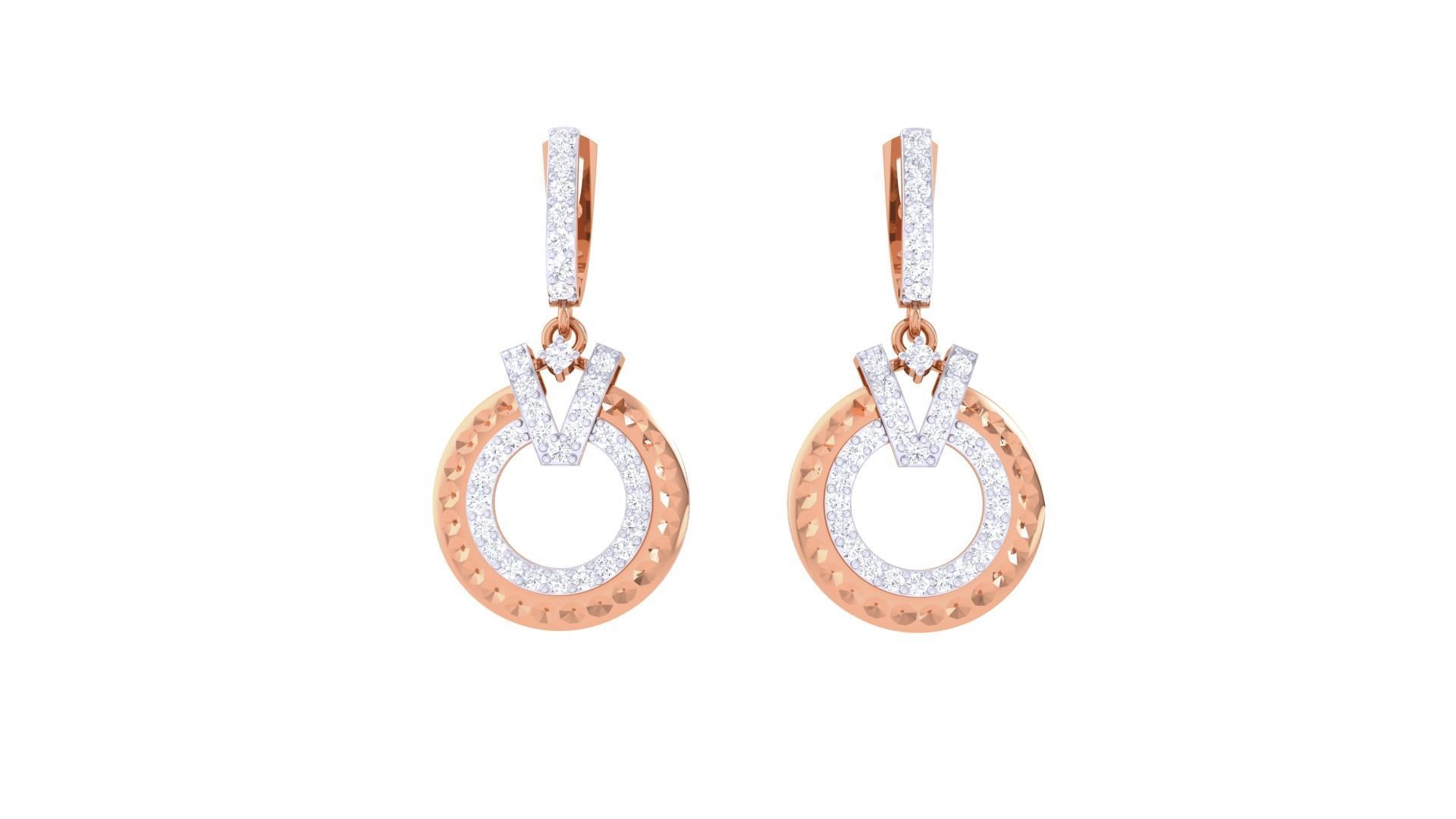 High Jewelry Pendant Earrings Set 3dm stl obj mtl gltf glb 3D print model_8