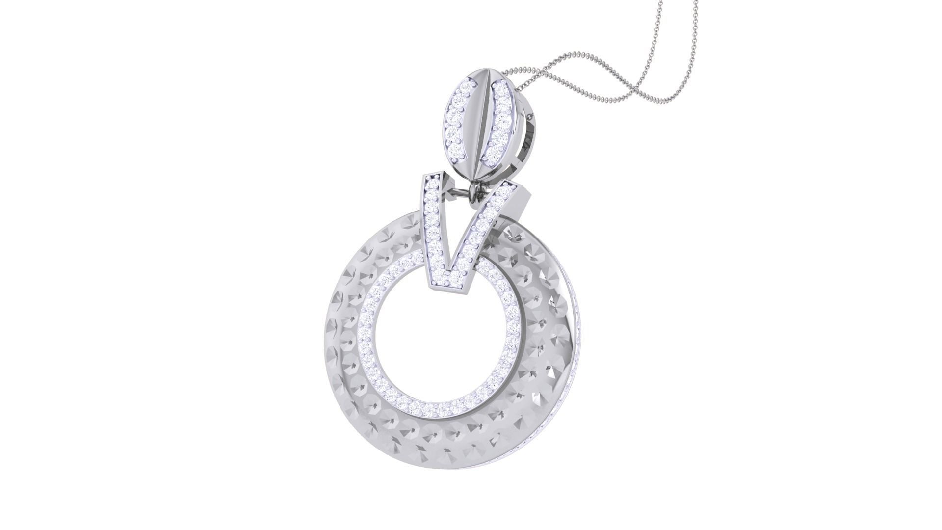 High Jewelry Pendant Earrings Set 3dm stl obj mtl gltf glb 3D print model_13