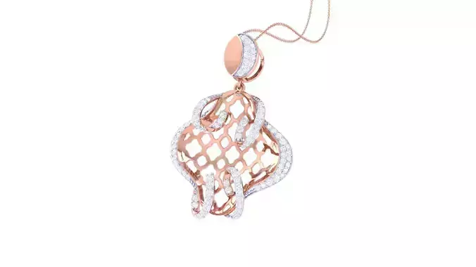 Wire Mesh High Jewelry Pendant Earrings Set 3dm stl obj mtl