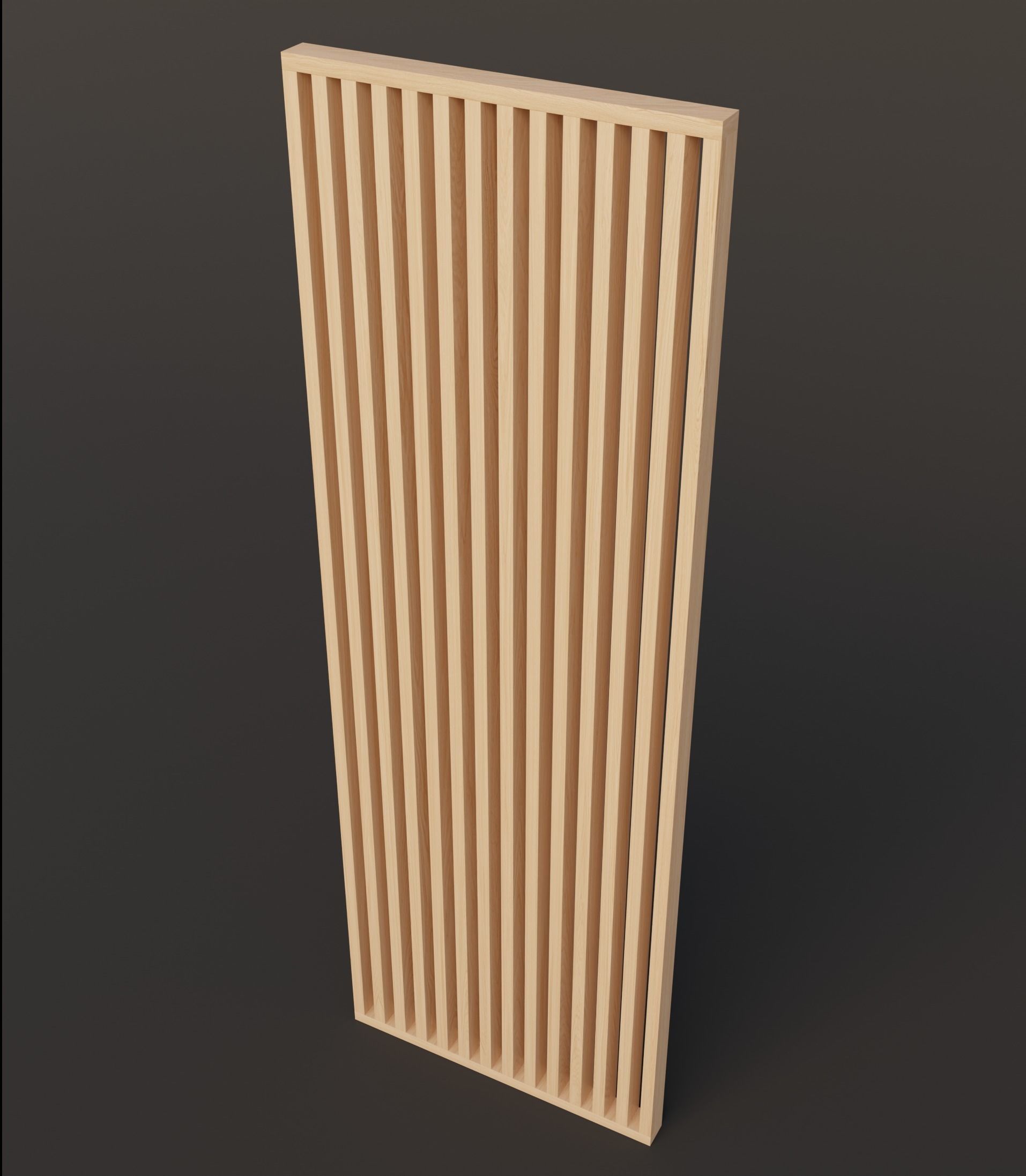 wall wood panels set 3D model_4