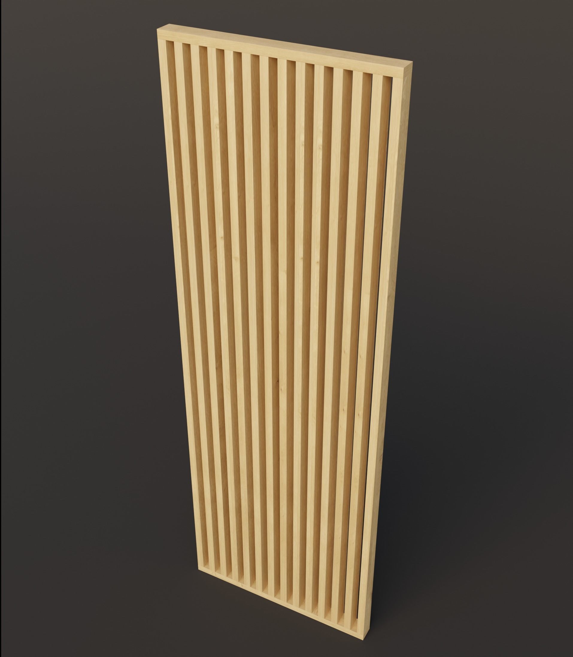 wall wood panels set 3D model_1