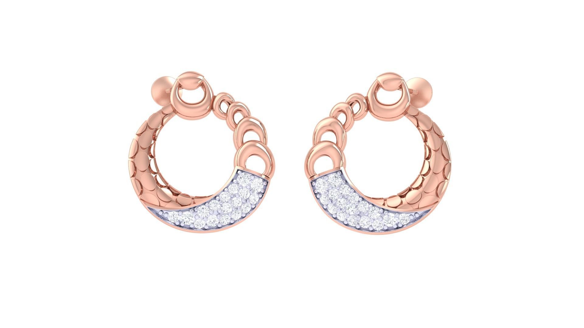 Link High Jewelry Pendant Earrings Set 3dm stl obj mtl gltf glb 3D print model_1