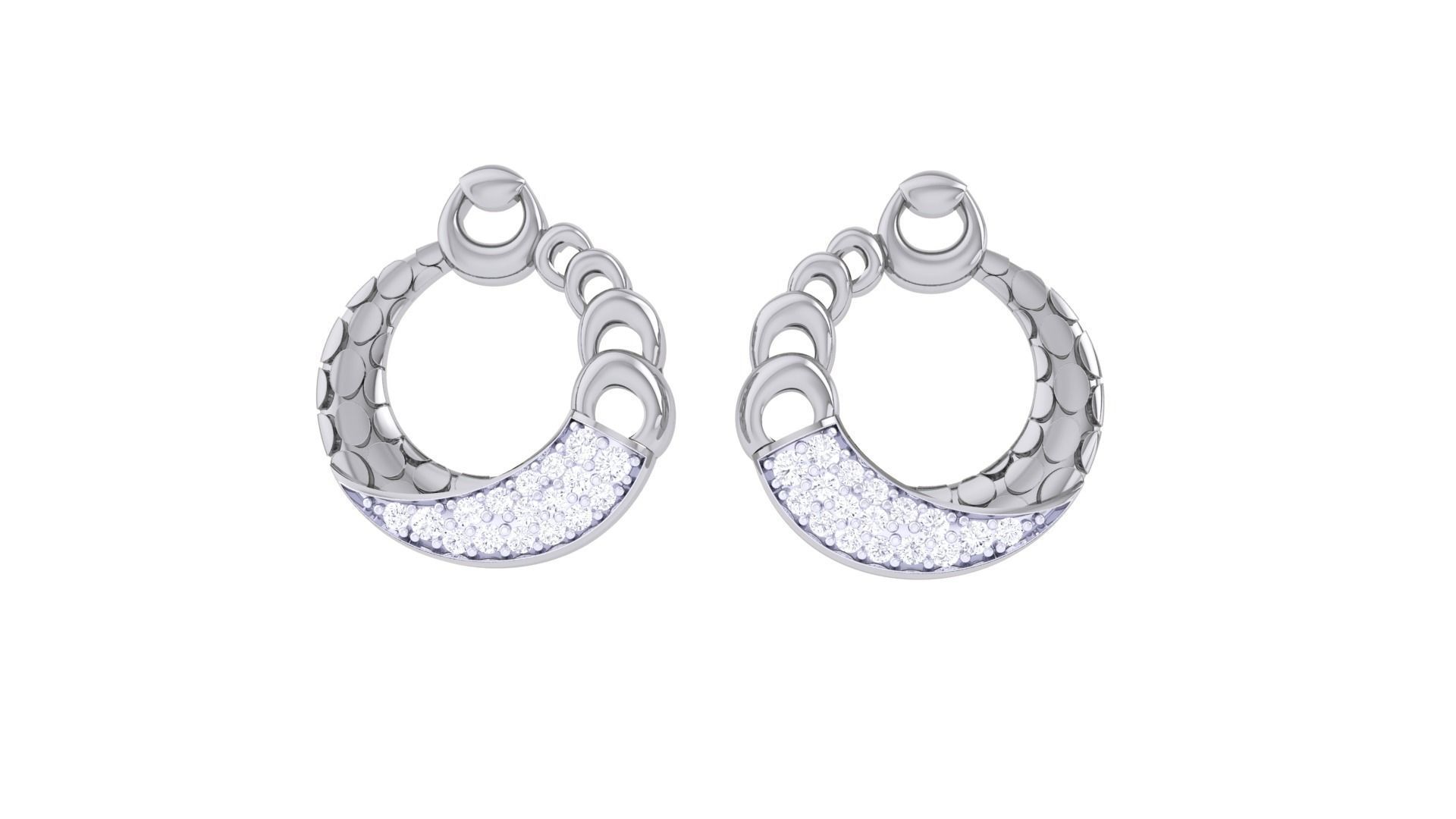 Link High Jewelry Pendant Earrings Set 3dm stl obj mtl gltf glb 3D print model_8