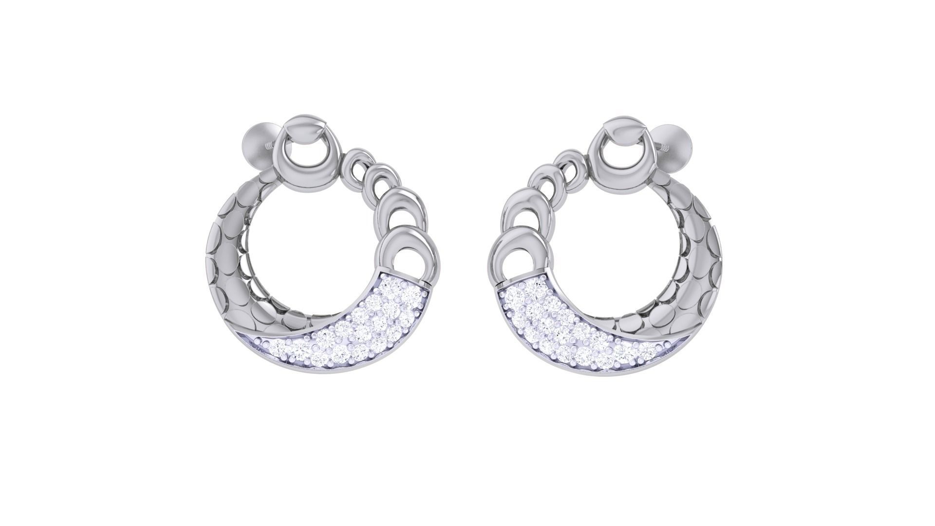 Link High Jewelry Pendant Earrings Set 3dm stl obj mtl gltf glb 3D print model_4