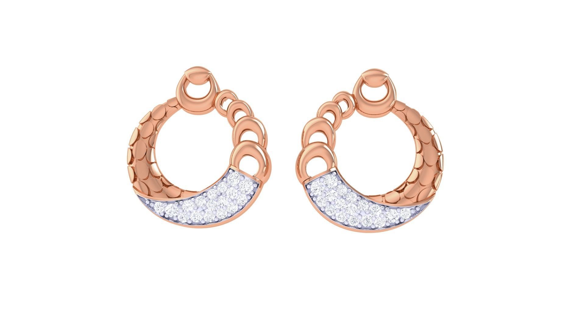 Link High Jewelry Pendant Earrings Set 3dm stl obj mtl gltf glb 3D print model_7