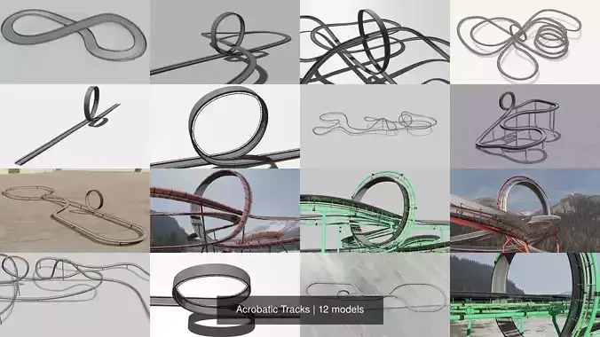 Acrobatic Tracks 3D Model Collection