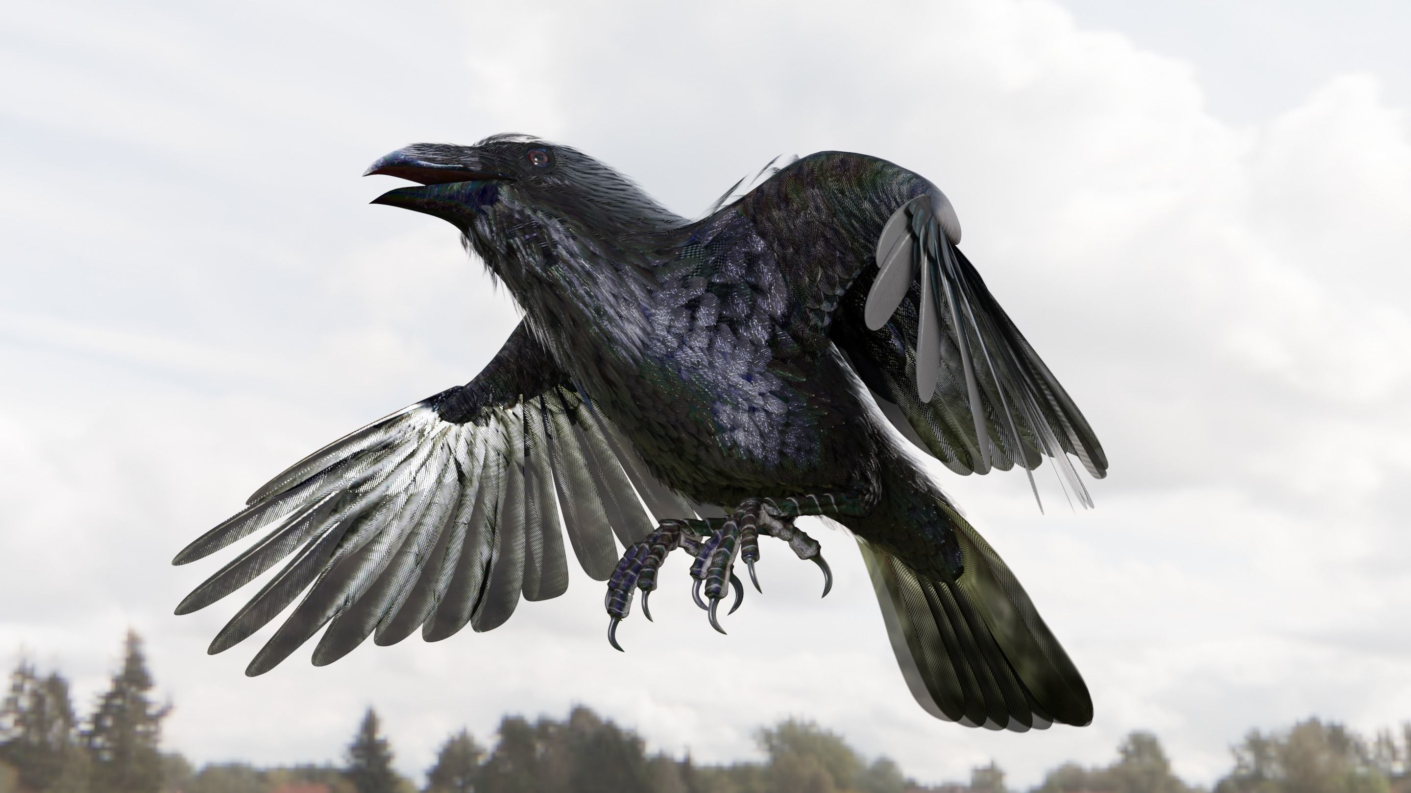 RAVEN - Blender 3D model_17