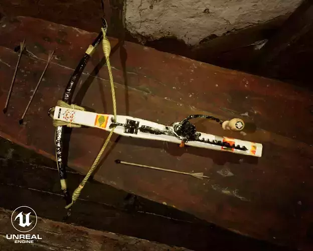 Medieval crossbow  fbx for game