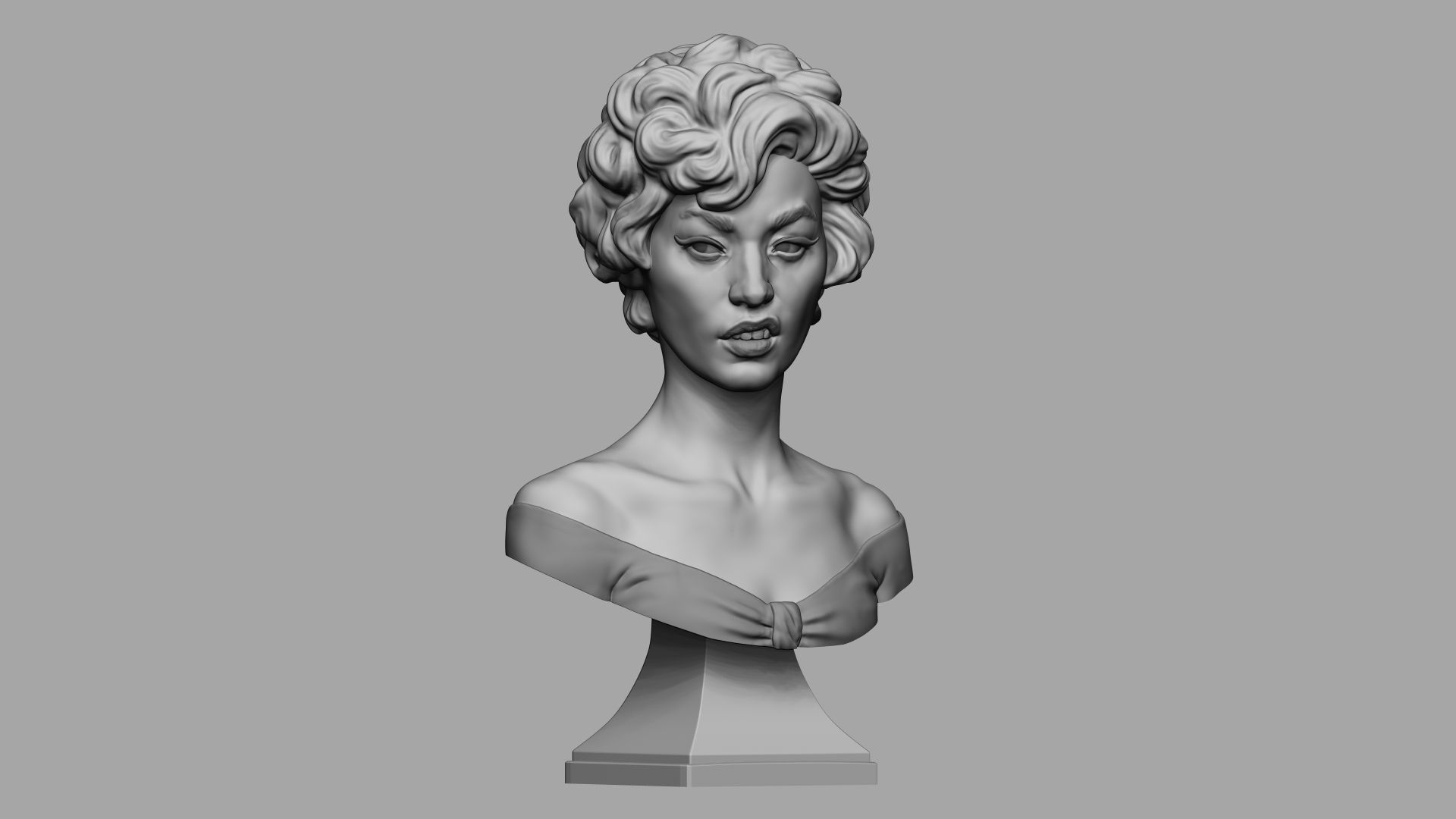 Female bust 006 3D print model_23