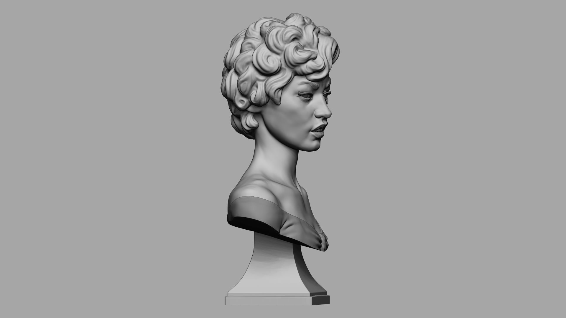 Female bust 006 3D print model_21